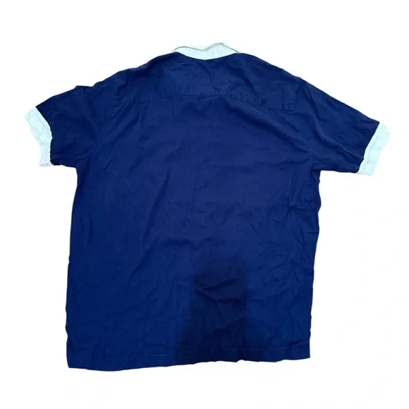 Urban Outfitters Navy and White Casual Shirt - Picture 2 of 4